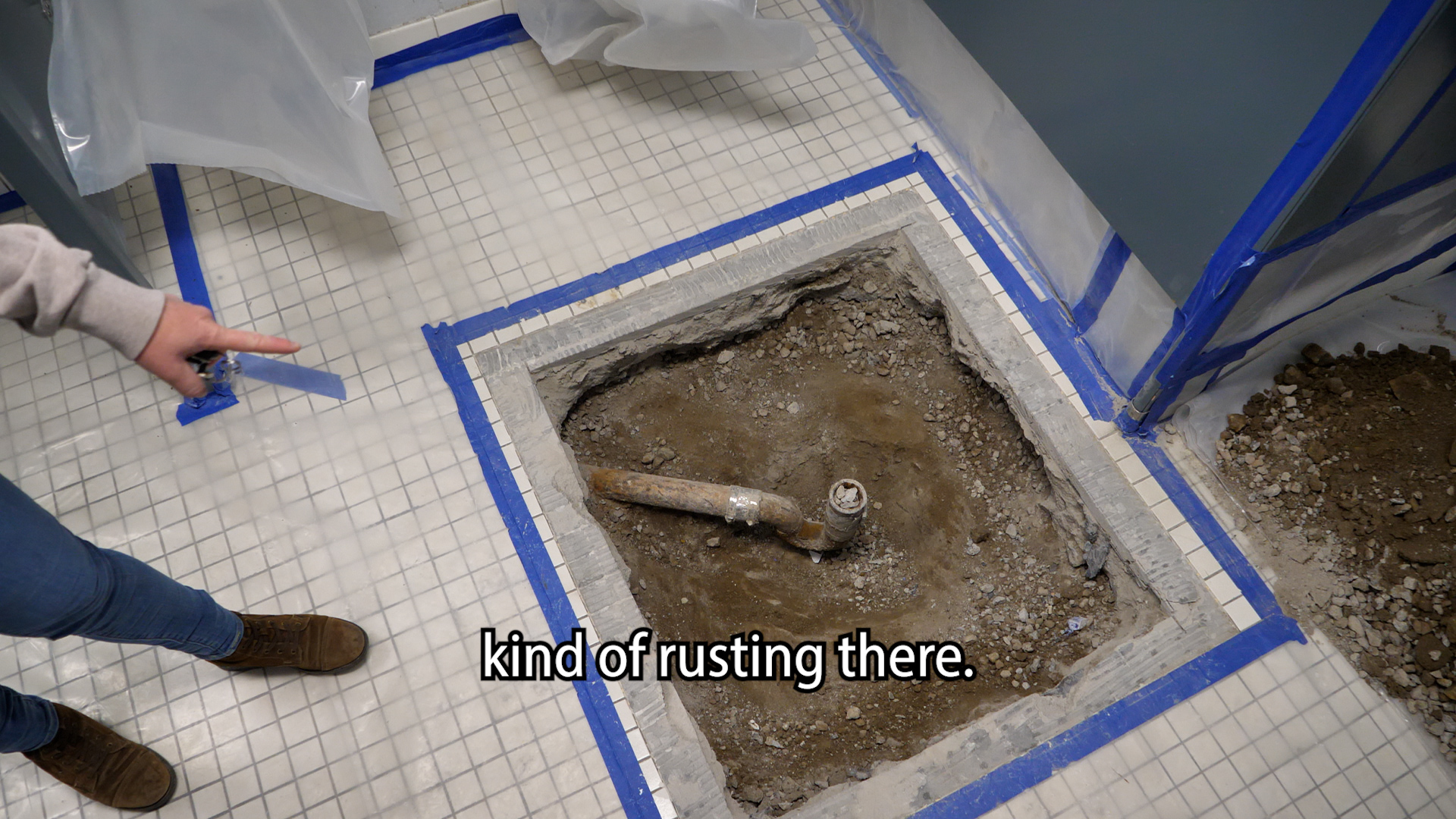  pipes in the floor